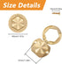 4Pcs Hexagon Pocket Doors Drawer Handle Flush Ring Pull, Zinc Alloy Gold Knobs Hidden Concealed Furniture Handle for Cabinets, Closets, Drawers...
