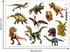 Kiddle 3D Watercolour Dinosaur Kids Wall Stickers, Peel and Stick Removable Wall Decals for Kids Nursery Bedroom Living Room...