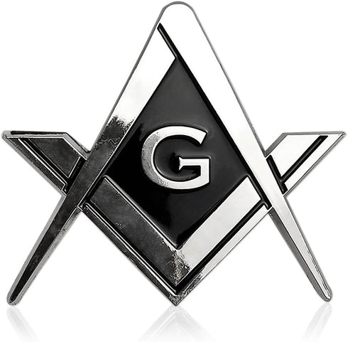 Cut Out Shaped Square And Compass Masonic Car Emblem For Freemasons...