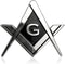 Cut Out Shaped Square And Compass Masonic Car Emblem For Freemasons...