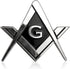 Cut Out Shaped Square And Compass Masonic Car Emblem For Freemasons...