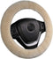 Soft Fluffy Warm Genuine Sheepskin Car Steering Wheel Cover, Fuzzy Fur Wool Protector for Winter Universal Car 14 1/2inch-15 1/2inch, Anti-Slip Co...