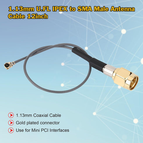 U.FL IPEX Cable 6inch 3Pack UFL IPX IPEX to SMA Male Extension Cable 1.13mm WiFi Pigtail Cable for Bluetooth Antenna WiFi & WiMax Network Card Min...