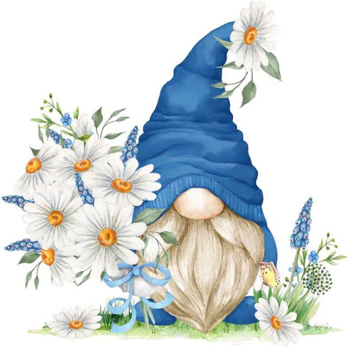 Gnome Stamped Cross Stitch Kits- Flower Cross Stitch Kits for Beginners Adults Needlepoint Cross-Stitch,Language Patterns Dimensions Needlecrafts ...