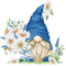 Gnome Stamped Cross Stitch Kits- Flower Cross Stitch Kits for Beginners Adults Needlepoint Cross-Stitch,Language Patterns Dimensions Needlecrafts ...