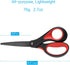 LIVINGO 8" Premium Scissors for Office, Multipurpose Titanium Non-Stick Craft Scissors for DIY, Sharp Stainless Steel Blades Comfort Grip, 3 Pack...