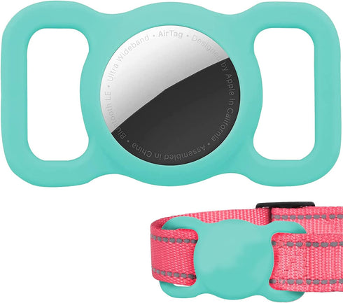 Protective Airtag Case for Dog Collar, Pet/Dog Collar Holder Case Compatible with Apple AirTag, Waterproof Airtag Loop for GPS Tracker Lightweight...
