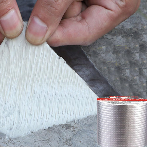 Butyl Tape for Roof Leak Repair, 50mmx5M Waterproof Sealing Tape Aluminium Foil Strong Self Adhesive Sealant Tape Seal Leak Proof Strip for Roof C...