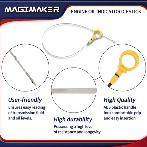 53034186AD Engine Oil Level Indicator Dipstick Compatible with Jeep Grand Cherokee, Dodge Durango 2011 2012 2013 2014 2015 with 5.7L HEMI...