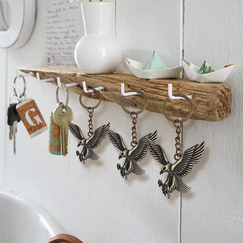 DICOSMETIC 10Pcs Antique Bronze Eagle Key Ring Flying Eagle Keychain Scout er Keychain Alloy Keyrings in Retro Style Bag Ornament Keychains Gift S...