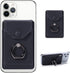 Ring Stand Stick on Wallet Cell Phone Slim Leather Wallet Stick on Wallet Credit Card RFID Blocking Sleeve Black...