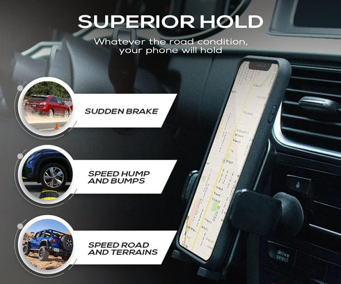 Simpl Grip Dash Mount Phone Holder for Car - One Touch Dashboard Car Phone Holder Mount - Quick-Grip Car Mount for Phone Compatible with iPhone an...