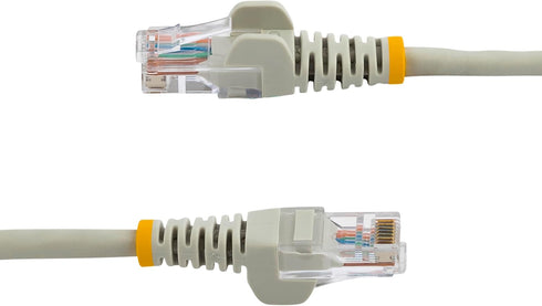 StarTech.com Cat5e Ethernet Cable - 1 ft - Gray- Patch Cable - Snagless Cat5e Cable - Short Network Cable - Ethernet Cord - Cat 5e Cable - 1ft (45...