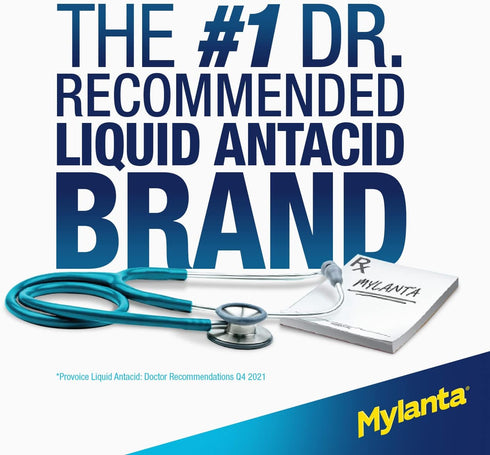 Mylanta Antacid and Gas Relief, Maximum Strength Formula, Vanilla Caramel Flavor, 12 Fluid Ounce...