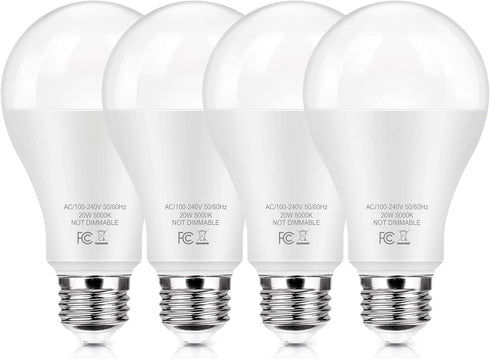 LED Light Bulbs 150 Watt Equivalent, 2200 Lumen Super Bright Light Bulbs, Daylight White 5000K, A21 20W LED Bulb E26 Base, Non-Dimmable, No Flicke...
