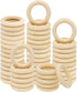 20PCS Natural Wood Rings for Crafts, Macrame Rings for DIY, Wooden Rings Without Paint, Pendant Connectors 55mm/2.2inch...