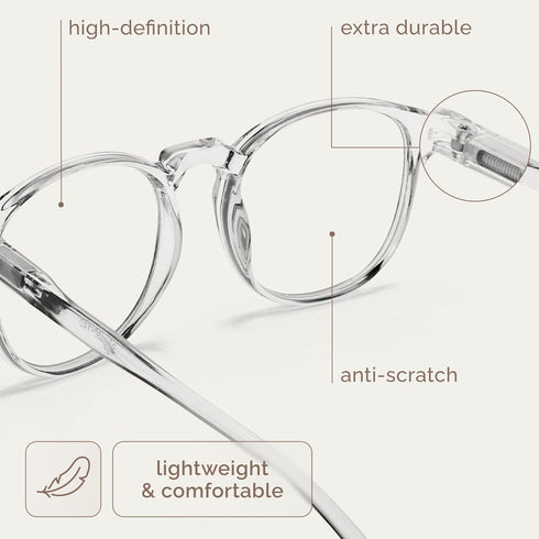 IBOANN Iconic Blue Light Glasses for Woman - Computer Glasses up to 99% Blue Light Blocking - Anti Eyestrain & UV Glare...