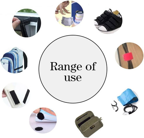 2 Inches Width 4.5 Yards Length,Sew on Hook and Loop Style,Non-Adhesive Nylon Strips Fabric,White (2 in x 4.5 yd)...