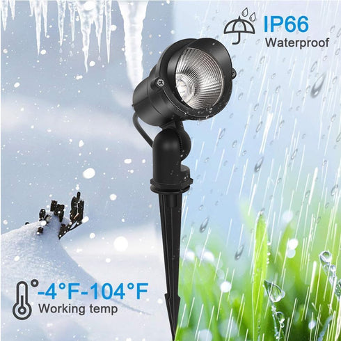 10W Dusk to Dawn Outdoor LED Spotlight Plug in with Photocell Sensor for House Flag Yard Tree Garden, 3000K 1000LM Warm White 120V Landscape Light...