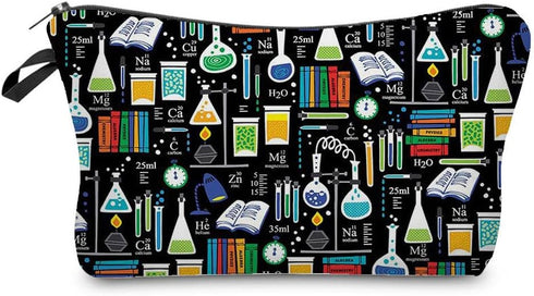 Women Travel Bag Chemistry Pattern Printed Cosmetic Bag Makeup Bag Small Pouch Gift for Women hz7093...