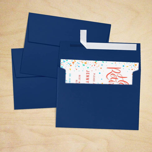 LUXPaper A7 Invitation Envelopes | Peel & Press | 5 1/4" x 7 1/4" | Navy Blue | 80lb. Text | 50 Qty...