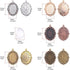 Swpeet 60 Pcs Pendant Trays Kit, Including 30 Pieces 5 Colors Pendant Trays Oval Bezels with 30 Pieces Glass Dome Tiles for Crafting DIY Jewelry M...