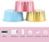 EUSOAR Mini Aluminum Pans with Lids, Pack of 30 Gold Bule Red 5oz Disposable Aluminum Foil Cupcake Liners Ramekins Baking Cups, Dessert Cups with ...