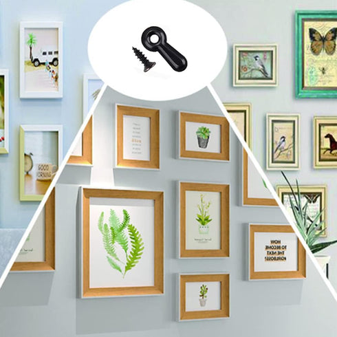 320PCS Picture Frame Turn Button Fasteners Set Picture Frame Hardware Backing Clips with Screws for Hanging Pictures, Drawing Crafts, Photos, Blac...