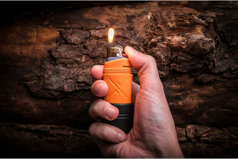 Exotac fireSLEEVE Waterproof Floating Lighter Case (Lighter Not Included) with Gas-Lock Strap for Thumb-Free Operation, Molded TPE Body for Flexib...