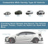 JDM Bumper Quick Release Front Rear Bumper Fasteners, 4 Piece (Gray), 8 x O-Ring...