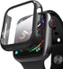 pzoz Compatible for Apple Watch Series SE2 /6/5 /4 /SE 40mm Case with Screen Protector Accessories Slim Guard Thin Bumper Full Coverage Matte Hard...