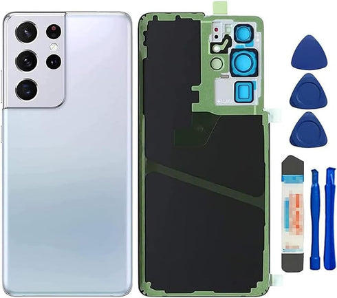 Galaxy S21 Ultra Back Glass Replacement for Samsung Galaxy S21 Ultra 5G G998U Housing Door Cover with Camera Glass Lens Pre-Install Tapes + Repair...