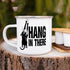 Hang in There Enamel Camping Coffee Mug, Funny Inspirational Motivationl Cat Gift Cup for Friend Coworker Women Men (12oz)...