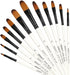 Dainayw 12 PCS Filbert Paint Brushes Set, Artist Brush for Acrylic Oil Watercolor Gouache Artist Professional Painting Kits with Synthetic Nylon T...