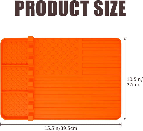 Silicone Griddle Tools Mat for Blackstone,Silicone Griddle Tools Mat with Drip Pad?Grill BBQ Caddy Utensils Holder for Kitchen,Cooking & Counterto...