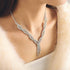 Unicra Silver Bride Necklace Earrings Set Bridal Wedding Jewelry Sets Rhinestone Prom Costume Choker Necklaces for Women and Girls (Silver-2 Pack ...