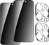 (2 Set 4 Pack 2 PCS Privacy Tempered Glass Anti-Spy Screen Protector Anti-Peeping Film and 2 PCS Camera Lens Protector Suit for iPhone 14 Pro Max...