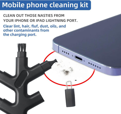iPhone Cleaning Kit,iPhone Charging Port Cleaning Tool,Restore Tool for iPad Pro Watch Cell Phone Charging Port......