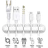 White Cable Clips, Cord Organizer Cable Management, Cable Organizers USB Cable Holder Wire Organizer Cord Clips, 2 Packs Cable Straps for Desk Car...