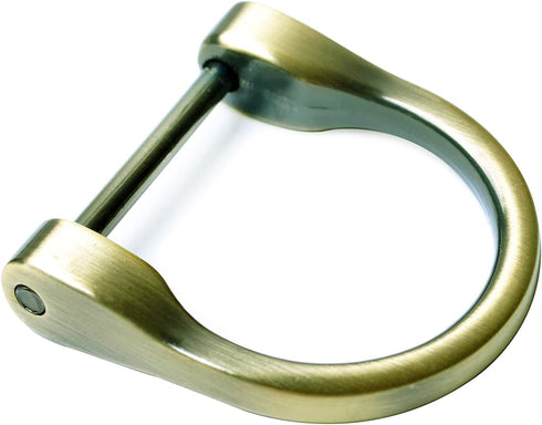 4pcs 1 inch D-Rings Horseshoe Shape D Ring,U Shape D Rings,Screw in Shackle Horseshoe Shape D Ring DIY Leather Craft Purse Keychain Accessories BB...