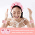 4pcs Face Wash Headband and Wristband Set Pink Wrist Bands for Washing Face Sponge Makeup Headband Puffy Skincare Head Band Terry Cloth Spa Hairba...
