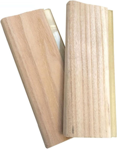 INTBUYING Screen Printing Squeegee Ink Squeegee Wooden Water Scraper 65 Durometer 13nches Long 4 inches Wide with Rubber Blade and Wooden Handle...