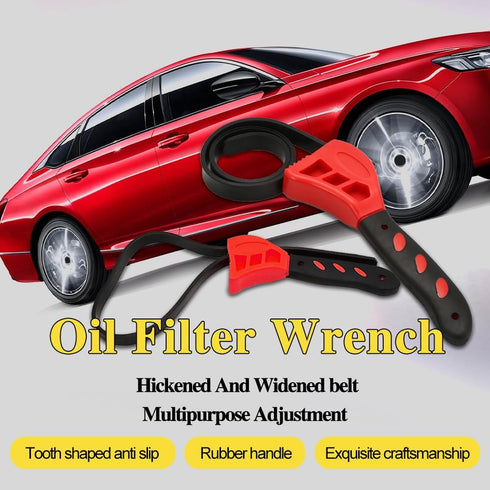 2PCS Oil Filter Wrench Set, Car Rubber Strap Wrenches, Adjustable Rubber Strap Wrench, 6In+ 8In Automotive Multifunctional Belt Wrench Fit Mechani...
