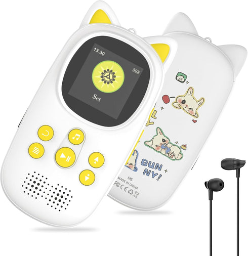 32GB MP3 Player with Bluetooth,Portable Music Player as Gifts for Kids Built-in HD Speaker Support Voice Recording Pedometer FM Radio Alarm Expand...
