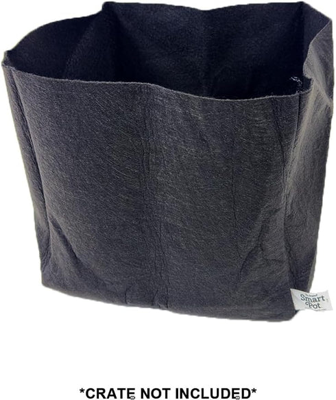 L121212 Smart Pot Milk Crate Liner, 12" x 12" x 12", Black...