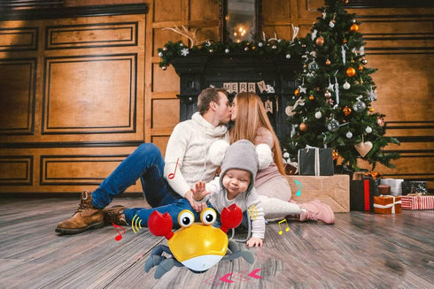 Crawling Crab Baby Toy,Fantastic Creatures Toys Infant Sensory Tummy time Toys Babies boy Girl for 36 months to 15 years Learning to Crawl Walking...