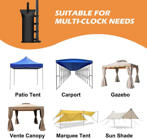 112 LBS Canopy Weights Sand Bags for Canopy Outdoor Advertising Tent Sunshade Fixed Windproof Pop up Canopy Tent?No Sand) Black (4-Pack)...