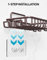 Nieifi Soap Dish Holder with 4 Hooks Stainless Steel Bronze Adhesive for Shower, Bathroom...