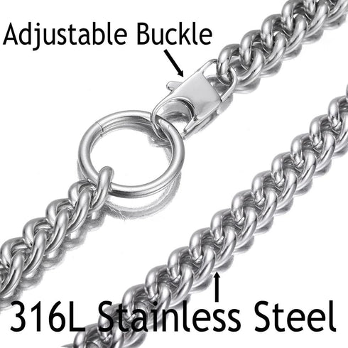 putouzip Choker With Tail Necklace For Women Cuban Link Chain Stainless Steel Funny Sexy Punk Rock Jewelry(Sexy O Pendant Necklace,24inch)...
