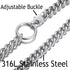 putouzip Choker With Tail Necklace For Women Cuban Link Chain Stainless Steel Funny Sexy Punk Rock Jewelry(Sexy O Pendant Necklace,24inch)...